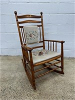 Needlepoint Rocking Armchair