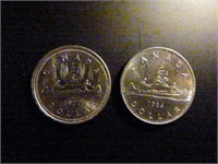 1977 & 1984 Canadian Dollar Coins