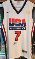 Signed Larry Bird USA Jersey XL COA BGS