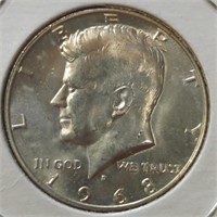 Silver uncirculated 1968 d. Kennedy half dollar