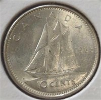 Silver Uncirculated 1963 Canadian dime