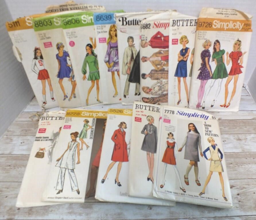 VINTAGE BUTTERICK & SIMPLICITY SEWING PATTERNS