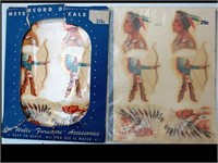 LOT OF VINTAGE INDIAN DECALS