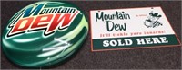 Advertising Mountain Dew Light & Metal Sign