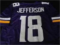 VIKINGS JUSTIN JEFFERSON SIGNED JERSEY FSG COA