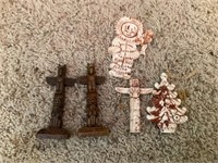 Mini totem poles and North Pole Alaska ornaments