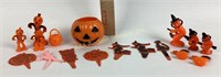 Vintage Halloween plastic cupcake toppers, small