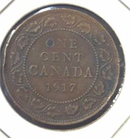 1917 large Canadian penny