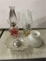 Assorted  oil lamps and more!
