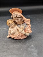 Vintage Madonna and Child Ceramic Tilso Japan