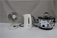 Crockpot with Cusinart lid, Braun kettle with