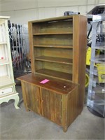 Wood China Hutch w/ 4 shelves & 2 drawers