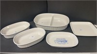 French white Corning Ware dishes