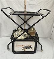 Vintage Coffee Grinder, Coffee Set, Rolling Cart
