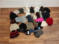 Lot of Winter hats & gloves