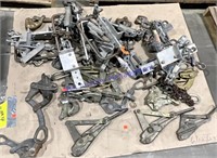 Assorted cable, puller clamps