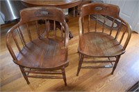 Vintage Captains Chairs- 2pcs. Measures: 22"W x