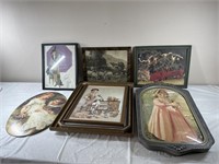 Vintage pictures and frames