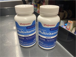 2 bottles walgreens mens multivitamins200ct.