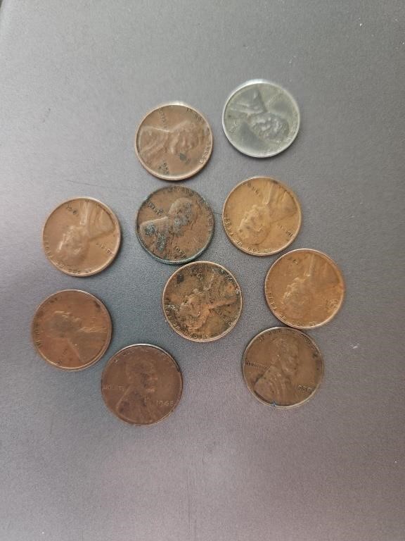 10 One Cent Pennies