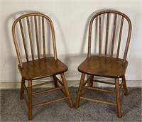 Kid's wooden chairs back is 28" high