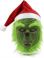 Green Mask With Red Santa Hat