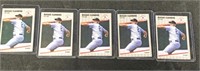 (5) 1989 Fleer Roger Clemens Baseball Cards