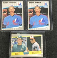 (3) 1989 Fleer Major League & Randy Johnson