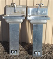 (2) Stainless Steel Sinks w/Foot Pedal