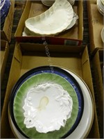 2 boxes plates and misc.