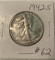 1942 S Walking Liberty Half Dollar