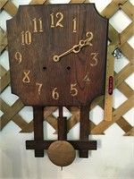 Mission Style Oak Wall Clock