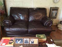 Leather Like Love Seat 60" Wide