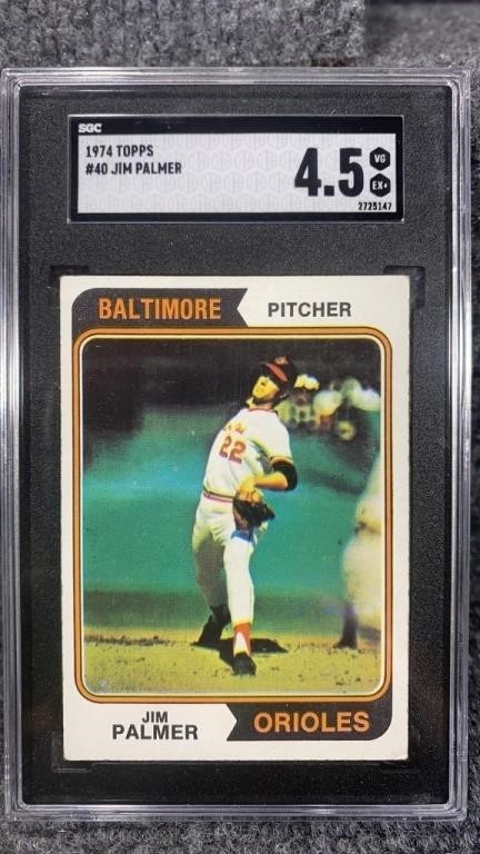 1974 Topps Jim Palmer Graded 4.5 Baseball Card