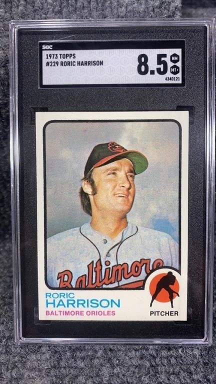 1973 Topps Roric Harrison Graded 8.5 Baseball Card
