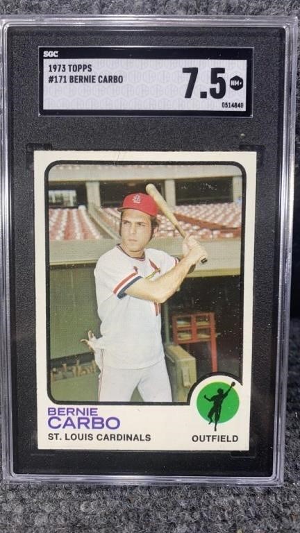 1973 Topps Bernie Carbo Graded 7.5 Baseball Card