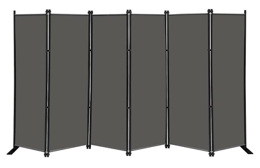 MAYOLIAH 6 Panel Folding Privacy Screen 9ft W