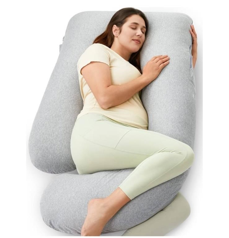 Momcozy U Shaped Pregnancy Pillows with Cotton