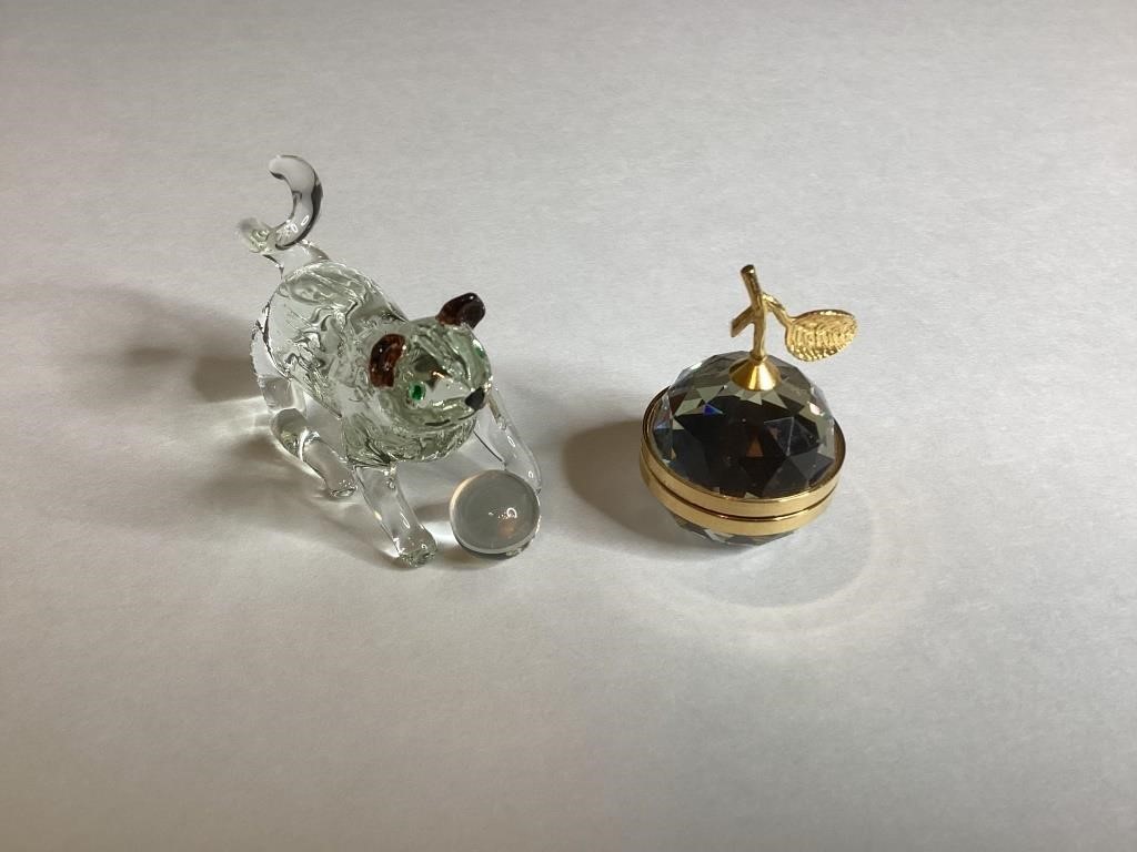 Swarovski Crystal Cat & Small Box