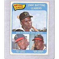 1965 Topps Nl Leaders Card Clemente/aaron