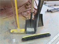 2 Shovels, Broom & Floor Scrapper