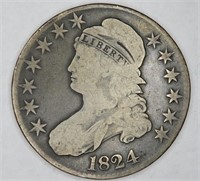 1824 Bust Half Dollar - Full Liberty Band