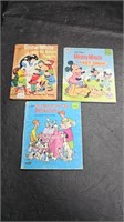 3 Vtg Disney Rand McNally Jr Elf Books & Whitman