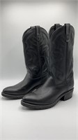 Aeroglide 7 Black Leather Cowboy Boots