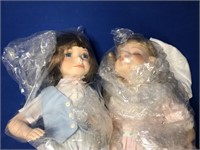 2 PORCELAIN KISSING DOLLS