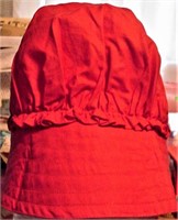 Homemade Sunbonnet Red  One Size