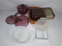 Pyrex - Corning Ware - Cranberry Vision Ware