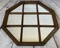 Octagon Pine Framed Wall Mirror 30"