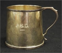 George V sterling silver Christening Mug