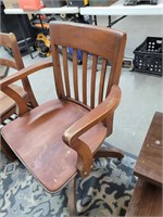 Vintage Wood Desk Chair